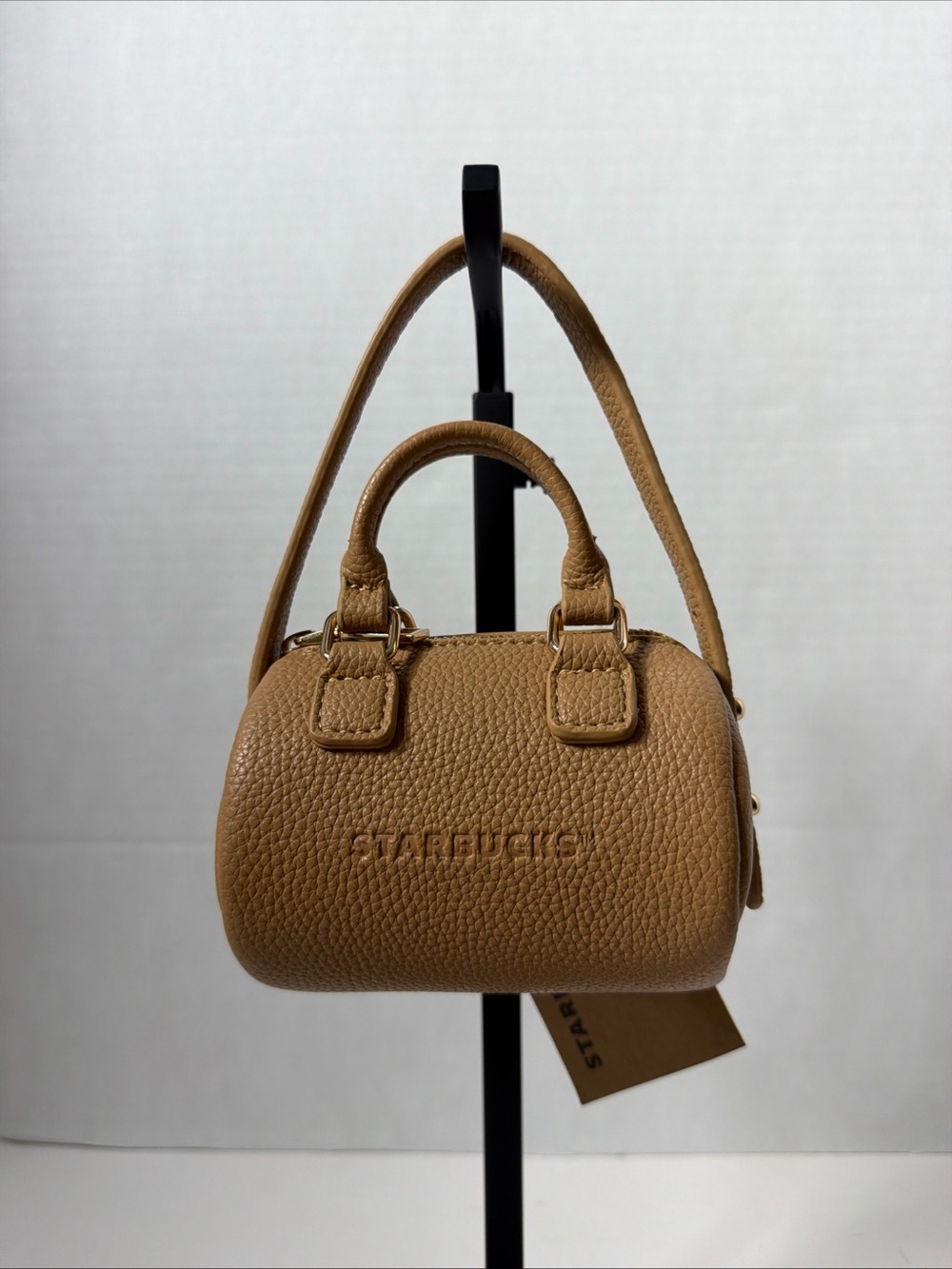 Starbucks Taiwan MINI TAN BARREL BAG NEW NWT Rare!